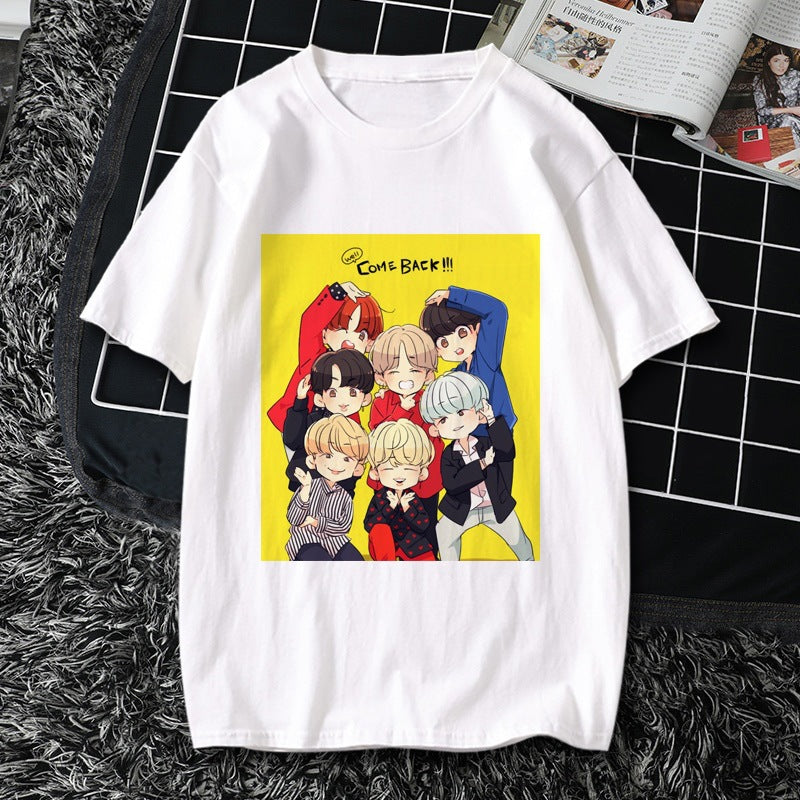 BTS Proof T Shirt Short-Sleeved T-shirt Trendy Spring and Summer