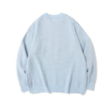 Men Sweater Towel Embroidery Cartoon Bear Knitwear Men High Street Fashion Brand Loose round Neck Sweater