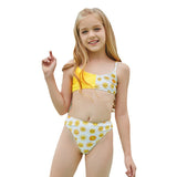 Children Swimsuit Yellow Small Flower Children's Swimsuit Bikini