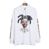 Vlone Hoodie Vloe Autumn And Winter Printed Back Large V Hoodie Casual Hooded Jacket
