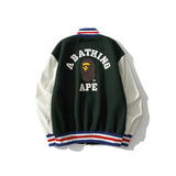 Bathing Ape Jacket Men's and Women's Youth Fashion Street Baseball Jacket Jacket