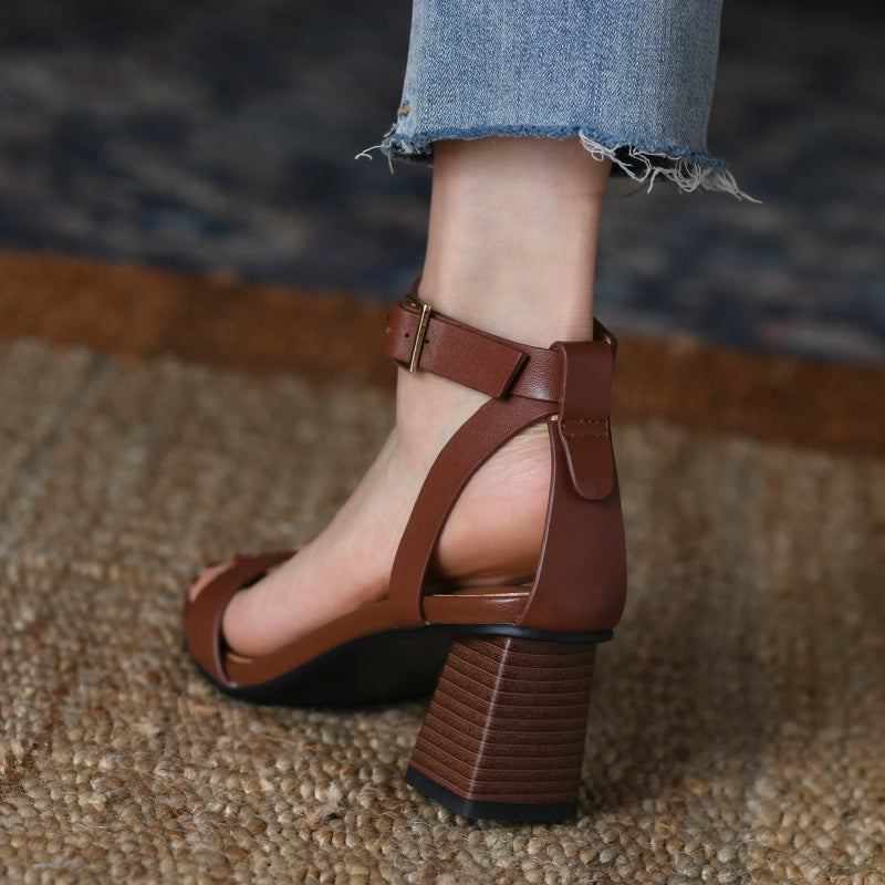 Nude Low Block Heel