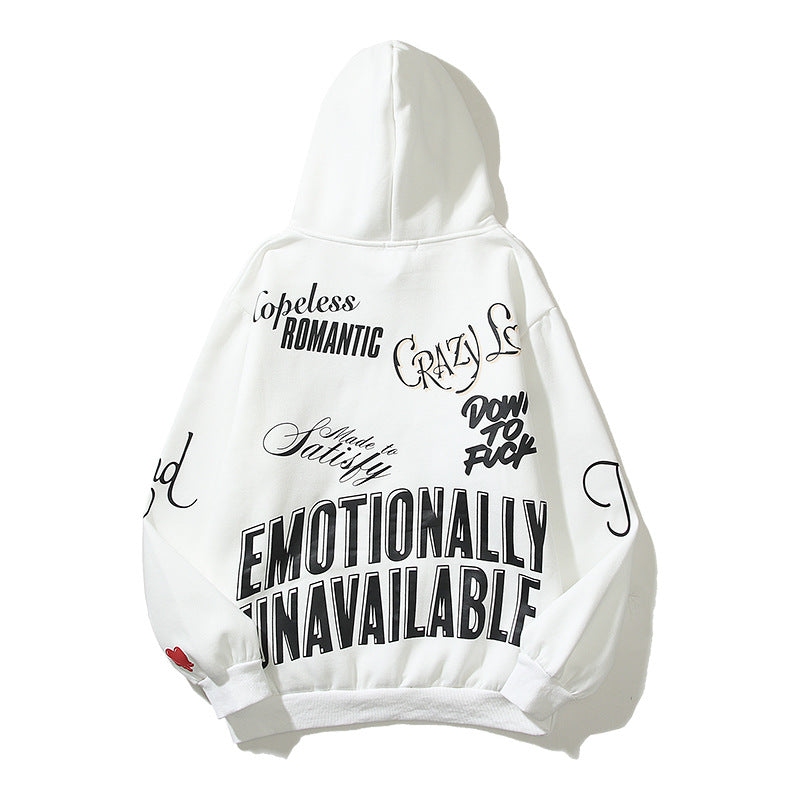 Kanye West Sunday Service Hoodie Eu Heart Vintage Distressed Puff Print Logo Hooded Sweater