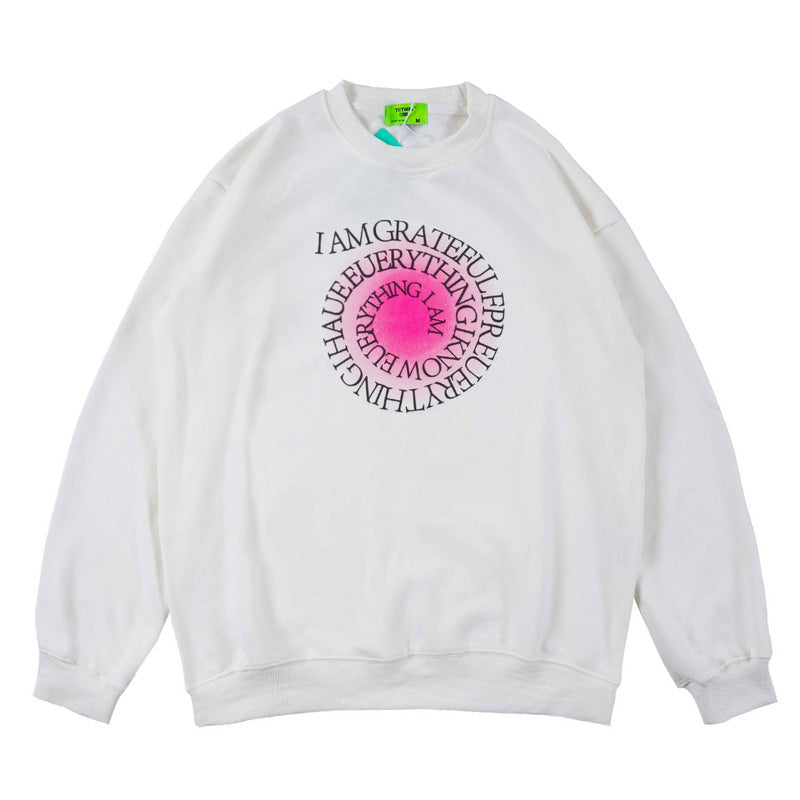 Man Fall Outfits Crew Neck Pullover Sweatshirt Men and Women BF Couple Casual Top