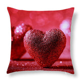 Valentine's Day Pillow Covers 4 Piece Random Styles Together, Love Heart Peach Skin Fabric Valentine's Day Pillow Cover Car Office Sofa Cushion