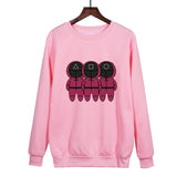 Squid Game Costume round Six Cartoon Print round-Neck Pullover
