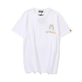 Bathing Ape T Shirt Summer Short Sleeve Letter Print Round Neck Pullover T-shirt