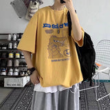 Men T-Shirts Loose round Neck Half Sleeve
