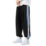 Grey Sweatpants plus Size Men's Clothing Spring Trousers Stretch Ankle-Tied Pants