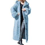 Baja Hoodie Hooded Cardigan Long Knit