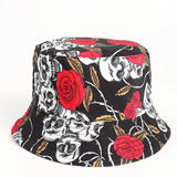 Bucket Hat Fishing Cap Cotton Print Fisherman Hat Printed Cartoon Fashion Men and Women Outdoor Sun Hat