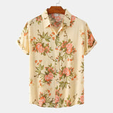 Camp Collar Shirt Floral Short Sleeve Printed Shirt