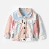 Children Jean Jackets Denim Jacket Children's Lapel Long Sleeve Denim Jacket