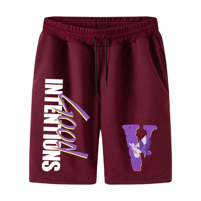 Vlone Shorts Men'S Casual Summer Sports Pants Beach Pants