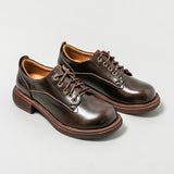 Mary Jane Shoes Jk Leather Shoes Autumn And Winter Black Small Leather Shoes For Women