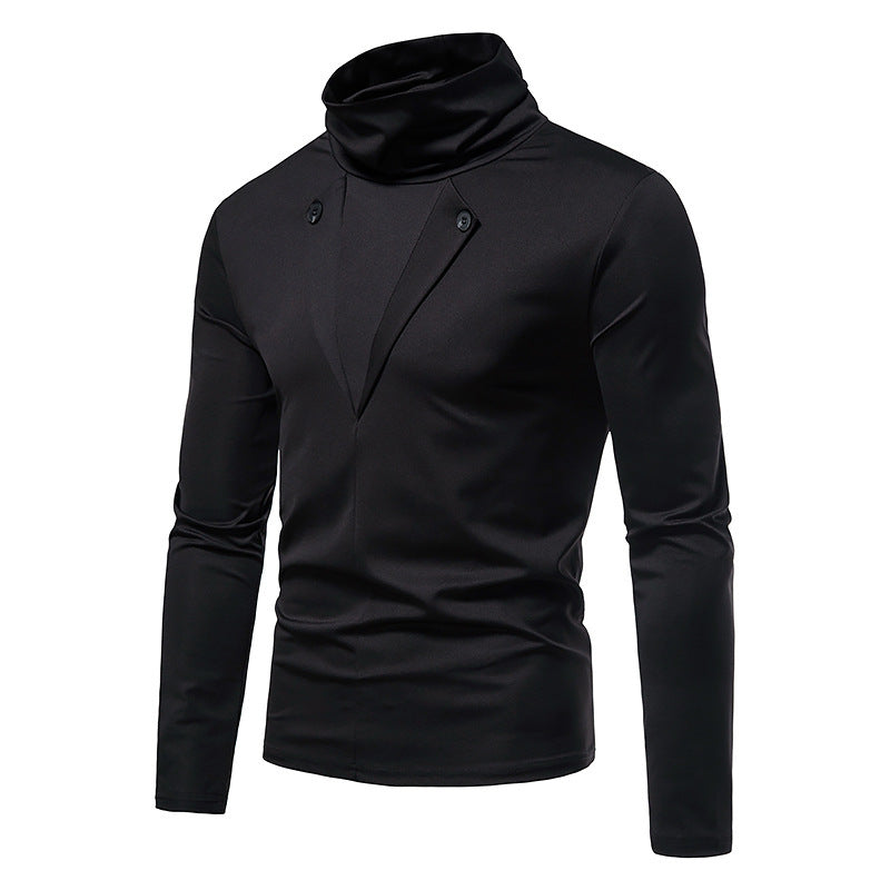 Men's Sweatshirt Men's Turtleneck T-shirt Slim Fit