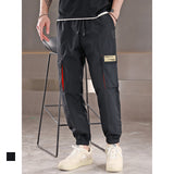 Sweat Wicking Pants Overalls Exercise Ankle-Tied Woven