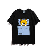 Moschino T Shirt Teddy Bear Pattern Quick-Drying Loose Short Sleeve