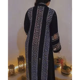 African Dashiki Dress Women Coat Dress Black