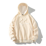 MEN'S Hoodie Solid Color with Fur Without Pockets