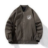 Varsity Jacket Embroidered Flight Suit Thin Stand Collar