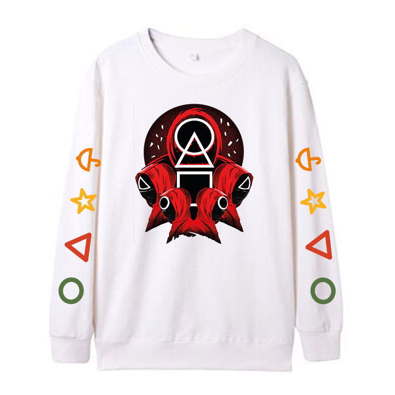Squid Game Costume Casual Sports round Neck Sweater for Men