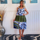 Nine Britton Dress Sleeveless round Neck Tie-Dyed A- line Dress