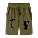 Vlone Shorts Summer Printed Casual Loose Plus Size Sports