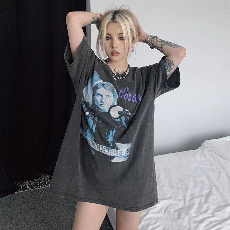 Nirvana T Shirt Nirvana Retro Distressed Casual Loose Couple
