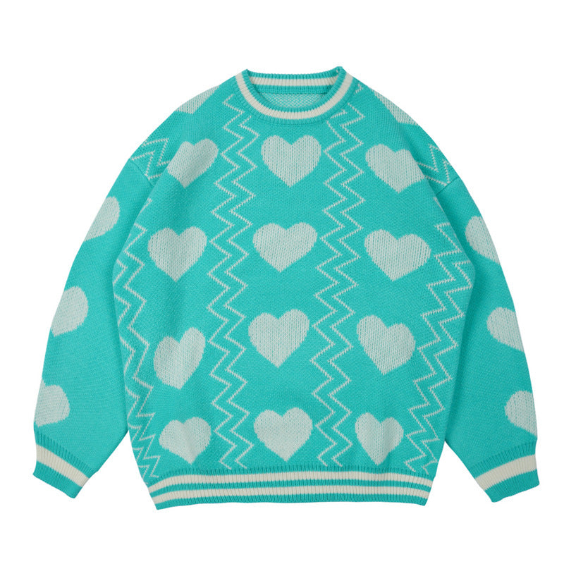 Man Fall Outfits Crew Neck Pullover Sweater Men and Women Loose Leisure All-Matching Couple Sweater Tide