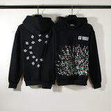 Askyurself Hoodie Fireworks Letter Cashew Hoodie Coat