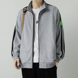 Men Hoodie Spring and Autumn Heavy Japanese Wide Version Tup Cardigan Stand Collar Sweater