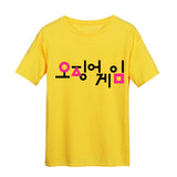 Squid Game Costume Women's Printed Loose Cotton Crew Neck Short Sleeves T-shirt Women