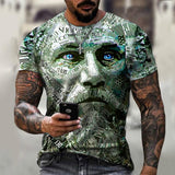 Skull T Shirt Digital Printed round Neck
