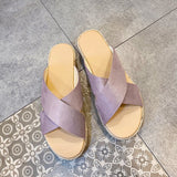 Women Platform Sandals Fashion Platform Suede Large Size Sandals