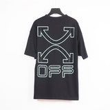 Off White T Shirt Spring/Summer Arrow Short Sleeve Tshirt Men'S Cotton Owt