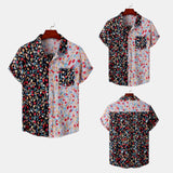 Camp Collar Shirt Digital Printed Short Sleeve Shirt