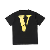 Vlone T Shirt Yellow Big V Commemorative Cotton Base Shirt Men'S And Women'S Loose Short Sleeve T-Shirt
