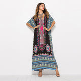Gypsy Style Dresses plus Size Printed Casual Fashion Robe Beach Dress