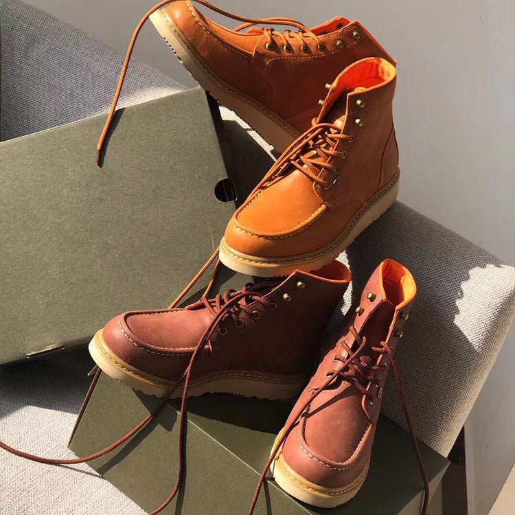 Men's Boots Work Boot Men Casual Hiking Boots Men's Shoes Retro Platform Outdoor Tooling Dr. Martens Boots
