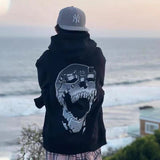 Revenge Hoodie Hip Hop Rock Skull Printed Hoodie Hoodie