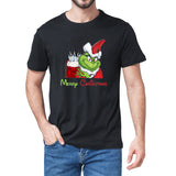 Men and Women Grinch Shirt Christmas Grinch Printed Short Sleeve Loose