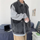 Men Denim Jackets Fall Winter Cowboy Coat
