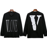 Vlone Sweatshirt Round Neck Long T Casual Able Long Sleeve