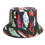 Bucket Hat Fishing Cap Cotton Print Fisherman Hat Animal Print Hat Men and Women Fashion