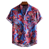 Camp Collar Shirt Ethnic Print