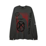 Man Fall Outfits Autumn and Winter Printed Long-Sleeved T-shirt Men and Women Loose Inner Bottoming Top