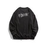 Man Fall Outfis Casual Simple Letter Embroidered Crew Neck Sweater Loose Bottoming Top
