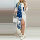 Kendall Jenner Wedding Guest Dress Temperament Commute Sexy Print Single-Breasted Shirt
