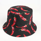 Bucket Hat Fishing Cap Cotton Print Fisherman Hat Printing Men and Women Outdoor Leisure